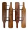 Melrose New Romance Black and Brown Five Slot Wall Mounted Wine Rack 29"